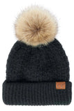 C.C. Beanies Smocking Stitch Pom Hat