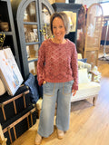 Long Sleeve Diamond Knit Sweater