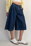 Wide Leg Long Shorts