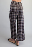 Plaid Wide Leg Pants