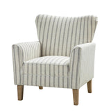Striped Wingback Chair