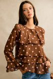 Polka Dot Ruffle Blouse