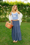 Elastic Waist Tiered Skirt