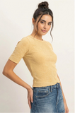 Ribbed Short Sleeve Top
