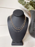 Gold & White Beads Necklace Set