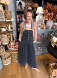 Mineral Wash Wide Leg Overalls