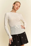Embroidered Flowers Sheer Top