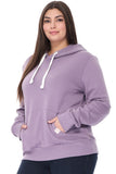 Curvy Fleece Pullover Hoodie