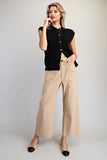 Gingham Straight Leg Pants
