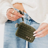 Suede Card Wallet