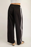 Lace Trim Drawstring Track Pants