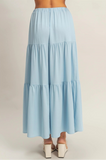 Elastic Waist Tiered Skirt