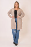 Curvy Knit Open Cardigan