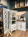 Whitewash Glass Curio