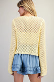 Crochet Scallop Trim Sweater