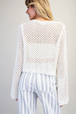 Crochet Scallop Trim Sweater