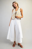Cropped Culotte Pants