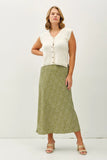 Curvy Floral Midi Skirt