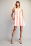 Striped Spaghetti Strap Dress