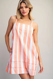 Striped Spaghetti Strap Dress