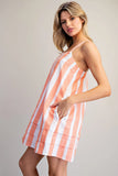 Striped Spaghetti Strap Dress