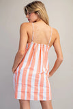 Striped Spaghetti Strap Dress