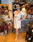 Floral Puff Sleeve Mini Dress