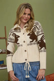 Bunny Jacquard Knit Cardigan