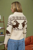 Bunny Jacquard Knit Cardigan