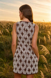 Textured Geometric Sleeveless Mini Dress