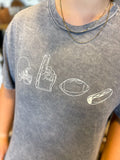 Football Icons Mineral Graphic Tee