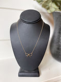 Gold Bow Necklace