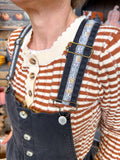 Mineral Wash Wide Leg Overalls