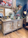 Engraved Driftwood Credenza
