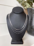 Silver & Black Beads Necklace Set