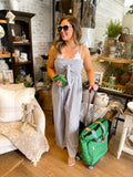Seersucker Stripe Jumpsuit