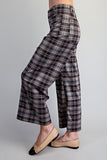 Plaid Wide Leg Pants