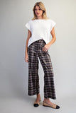 Plaid Wide Leg Pants