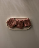 Dusty Rose Waffle Washcloth Set