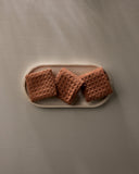 Clay Waffle Washcloth Set