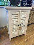White Shutter Doors Cabinet