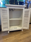White Shutter Doors Cabinet