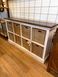 Storage Basket Console Table
