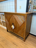 Woven Chevron Accent Cabinet