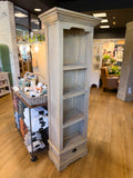 Library Bookshelf Cabinet: Driftwood