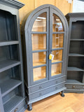 Glass Door Arched Cabinet