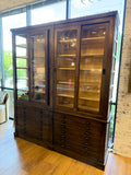 Sliding Doors Mahogany Display Cabinet