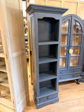 Library Bookshelf Cabinet: Indigo