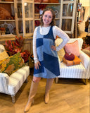 Colorblock Denim Mini Dress