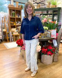 Wit & Wisdom Striped Wide Leg Jeans